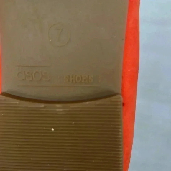 [7]Asos Design Lucky Pointed  Orange Ballet Flat - Picture 5 of 6